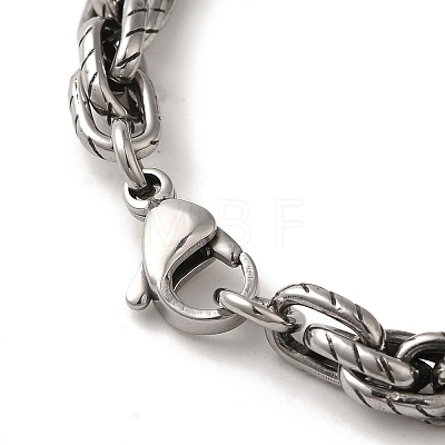 316 Surgical Stainless Steel Rope Chain Bracelets BJEW-Q349-15AS-1