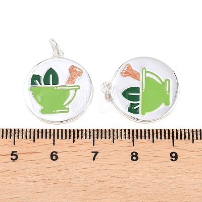 Brass Enamel Pendants KK-B167-14P-1