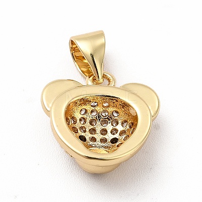 Rack Plating Brass Micro Pave Cubic Zirconia Charms X-KK-G456-23G-02-1
