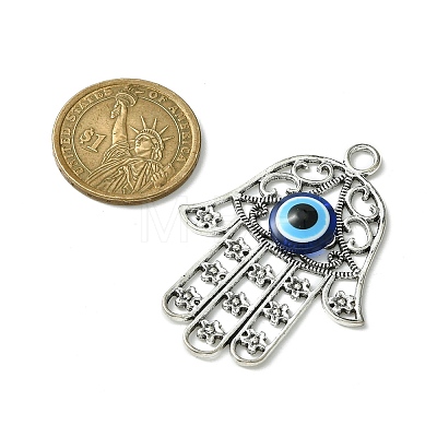 Blue Evil Eye Alloy Big Pendants PALLOY-JF02358-01-1