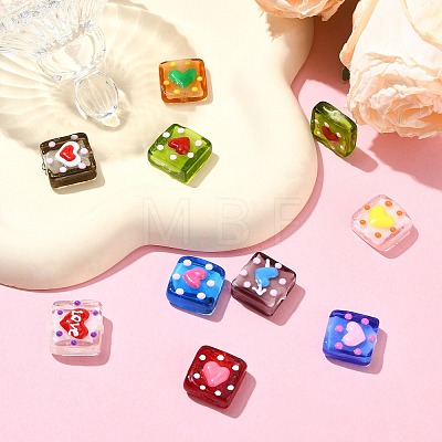 9Pcs 9 Colors Handmade Lampwork Beads LAMP-CJ0002-05-1