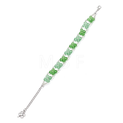 Imitation Austrian Crystal 5301 Bicone Beaded Bracelets for Women BJEW-JB12735-1