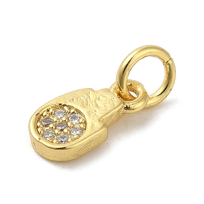 Brass Micro Pave Cubic Zirconia Charms KK-M283-13A-01-1