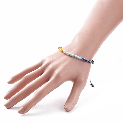Bling Glass Braided Bead Bracelet for Women BJEW-TA00101-1