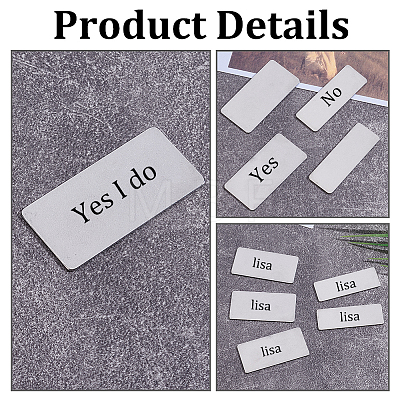 30Pcs 2 Styles 304 Stainless Steel Cabochons FIND-NB0007-29-1