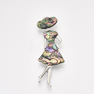 Shell Brooches/Pendants SHEL-S275-42A-1