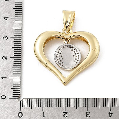 Brass Micro Pave Cubic Zirconia Pendants KK-U047-23G-03-1