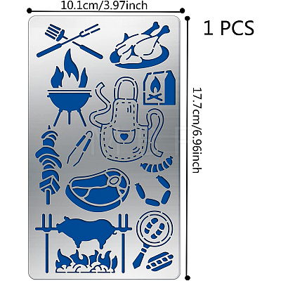 Cooking Theme Stainless Steel Cutting Dies Stencils DIY-WH0242-196-1
