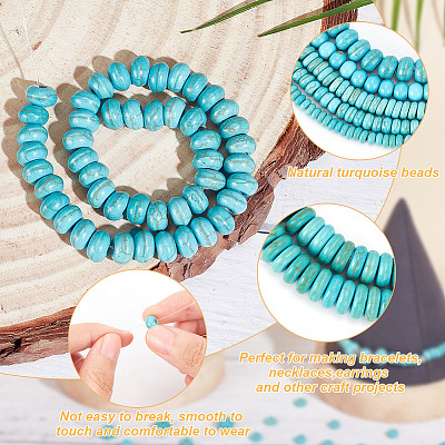 ARRICRAFT 5 Strands 5 Styles Synthetic Turquoise Beads Strands TURQ-AR0001-40-1