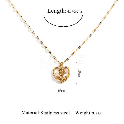 304 Stainless Steel Pendant Necklaces WGFEF8E-07-1
