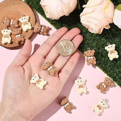 10Pcs Opaque Resin Pendants RESI-YW0004-12A-1