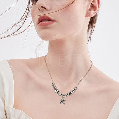 2 Style 304 Stainless Steel European Beads STAS-DC0015-67-1
