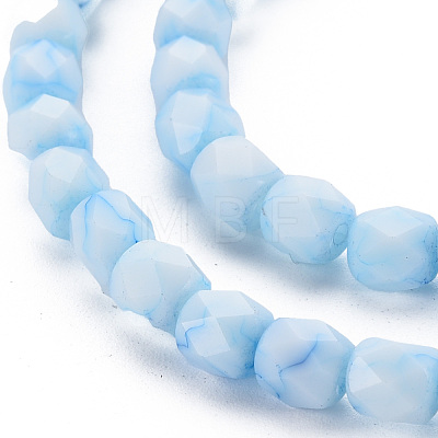 Opaque Baking Painted Glass Beads Strands EGLA-N006-008-A05-1