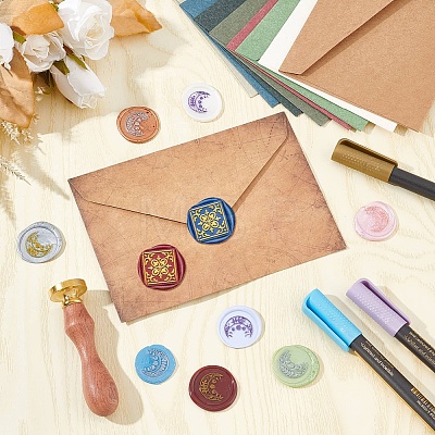 Wax Seal Stamp Set AJEW-WH0603-001-1