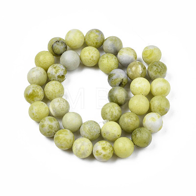 Natural Yellow Mustard Jasper Beads Strands G-Q462-10mm-39-1