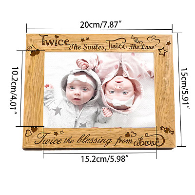 Natural Wood Photo Frames DIY-WH0234-018-1