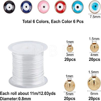  116Pcs DIY Evil Eye Style Bracelet Making Kits DIY-NB0005-01-1