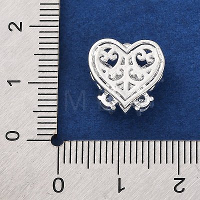 Rack Plating Brass Micro Pave Cubic Zirconia Beads KK-Z082-12S-1