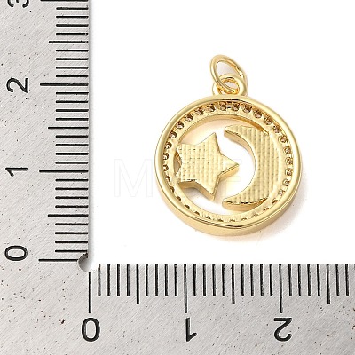 Brass Micro Pave Cubic Zirconia Pendants KK-K385-125G-1