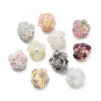 Polymer Clay Rhinestone Beads RESI-D015-02-1