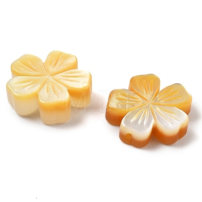 Natural Yellow Shell Carved Beads SSHEL-Z002-02C-1