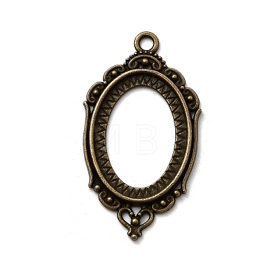 Vintage Tibetan Style Alloy Pendant Cabochon Bezel Settings X-TIBEP-M018-40AB-NF-1