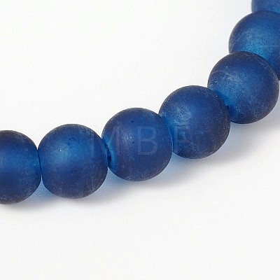 Stretchy Frosted Glass Beads Kids Bracelets for Children's Day BJEW-JB01768-04-1
