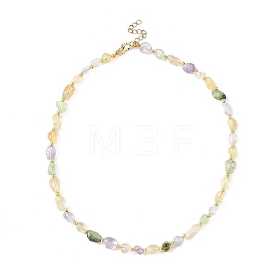 Natural Quartz Beaded Necklaces for Women NJEW-JN06381-1