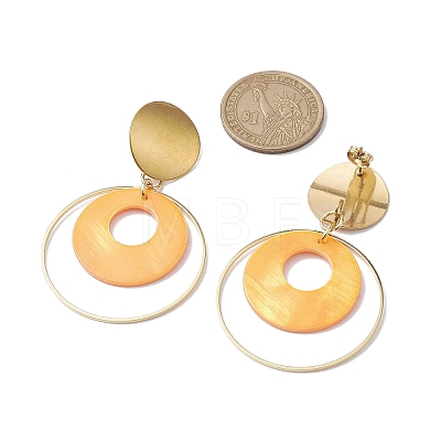 Natural Shell Dangle Earrings EJEW-JE05820-02-1