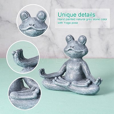 Resin Imitation Stone Frog Garden Decor JX173A-1