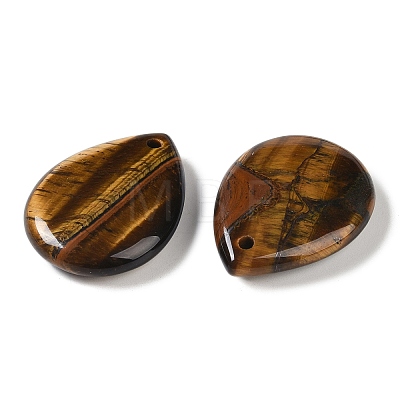 Natural Tiger Eye Pendants G-G115-02B-1