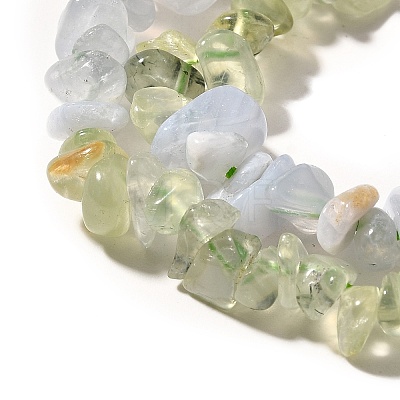 Natural Prehnite & Blue Lace Agate Beads Strands G-L610-A20-01-1