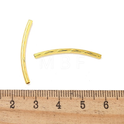 Brass Curved Tube Beads KK-B120-01E-G-1