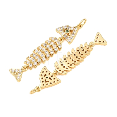 Brass Micro Pave Cubic Zirconia Pendants CU-CBAB3AD-08G-01-1