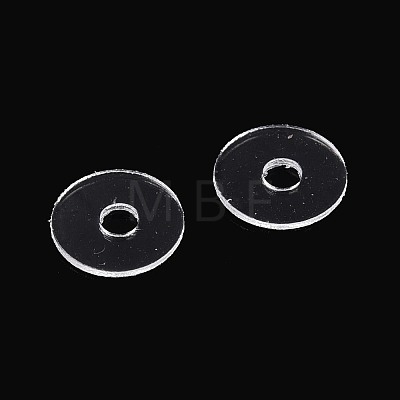 50Pcs Transparent PVC Insulating Gaskets PVC-T006-6mm-01-1