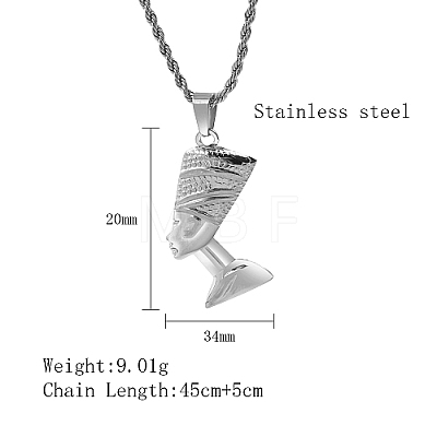 Stainless Steel Pendant Necklaces TD1825-2-1