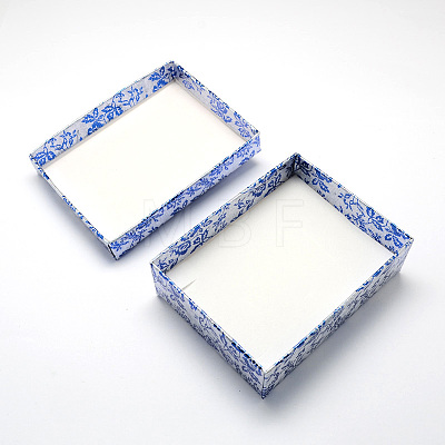 Rectangle Cardboard Jewelry Set Boxes X-CBOX-S012-06-1