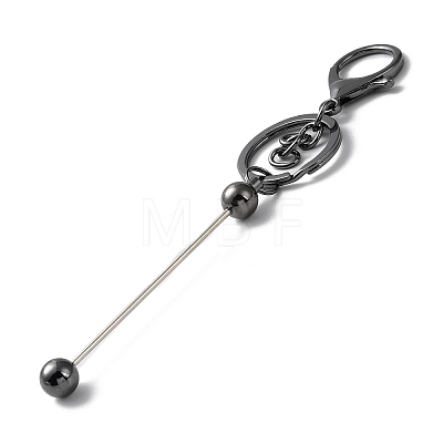 Alloy Bar Beadable Keychain for Jewelry Making DIY Crafts X-KEYC-A011-01B-1