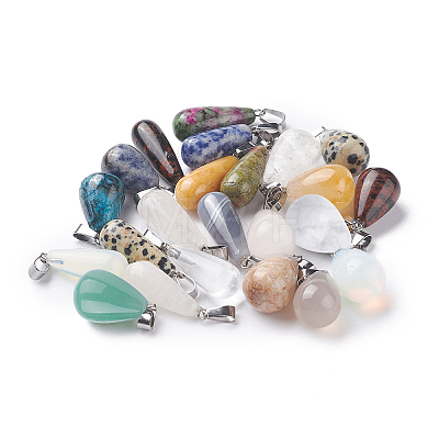 Natural/Synthetic Gemstone Pendants G-PH0019-10-1