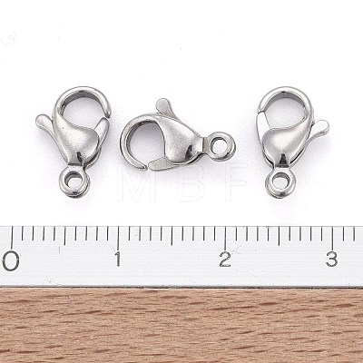 304 Stainless Steel Lobster Claw Clasps STAS-AB12-1