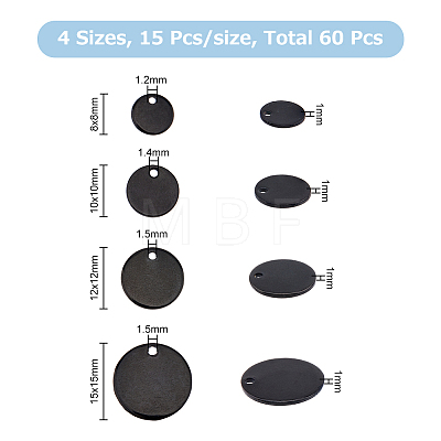 60Pcs 3 style 304 Stainless Steel Pendants FIND-FH0006-10-1