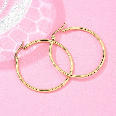 Ion Plating(IP) 304 Stainless Steel Hoop Earrings LS-EJEW-N0016-11G-F-1