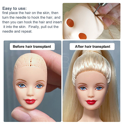 AHADERMAKER 1 Set Iron Doll Hair Rerooting Tool TOOL-GA0001-81-1