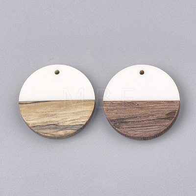 Resin & Walnut Wood Pendants RESI-S358-02B-01-1