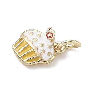Brass Enamel Charms KK-K368-17G-01-1
