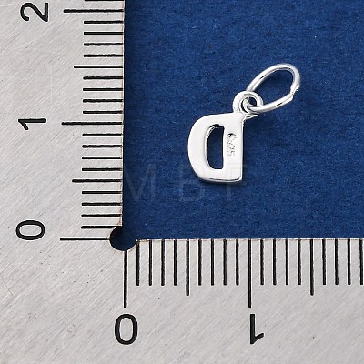 925 Sterling Silver Letter Charms LS-STER-C012-01S-D-1