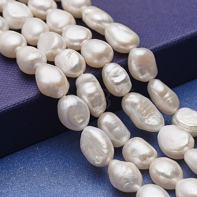 Natural Cultured Freshwater Pearl Beads Strands PEAR-P060-16D-1