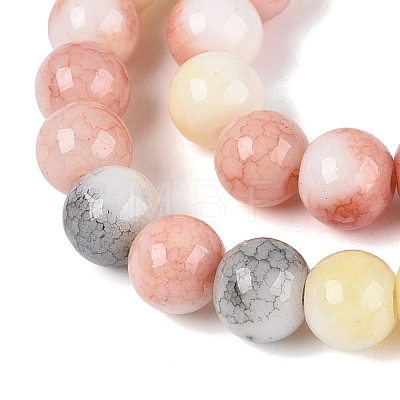 Opaque Ombre Effect Dyed Glass Beads Strands GLAA-Q106-04A-06-1