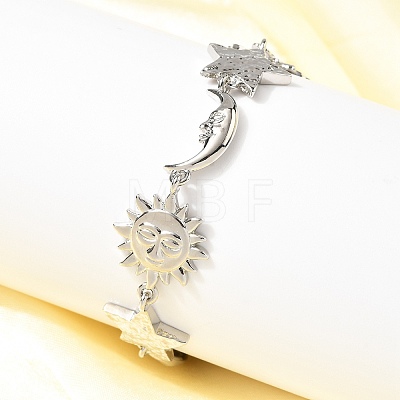 Brass Link Bracelets for Women LS-BJEW-C118-01P-1