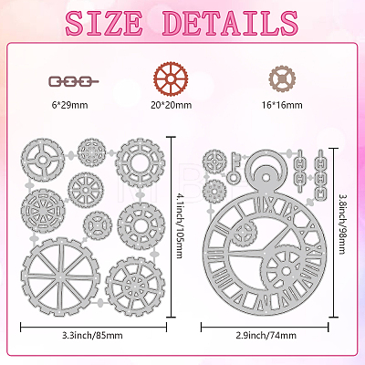 Carbon Steel Cutting Dies Stencils DIY-WH0309-1924-1